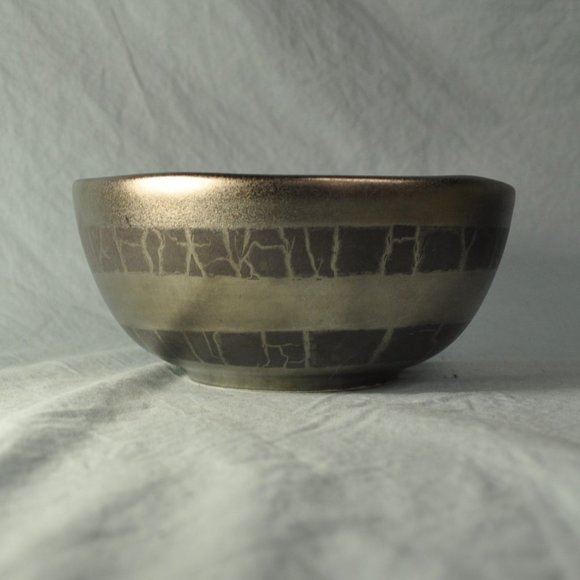 TWO signed 22 oz bowls 2007 Michael Wainwright ceramics grey (w1451) - Picture 3 of 16